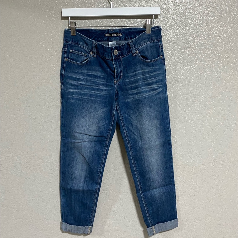 Maurice’s Denim 1/2 regular length jeans cuffed ankle